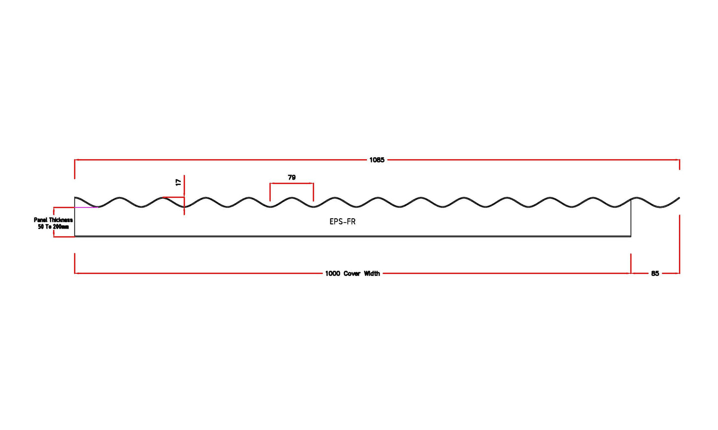 Colorbond Corrugated Insulated Panel 50mm - 200mm