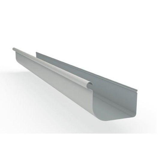 Quad Gutter 115 Hi Front Unslotted Unpainted - Galvanised