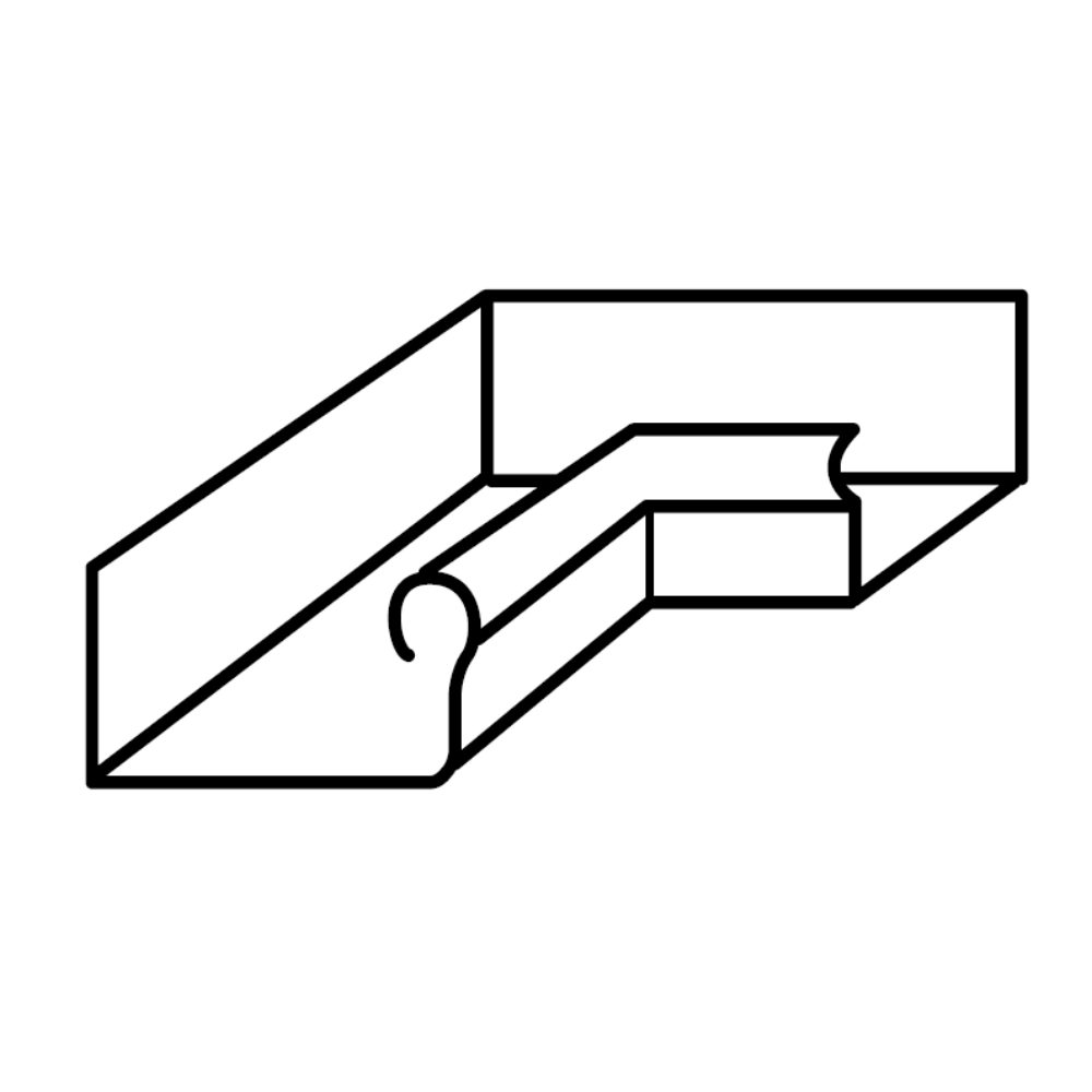 Quad Gutter 150mm Low Front Internal Corner Colorbond Colours