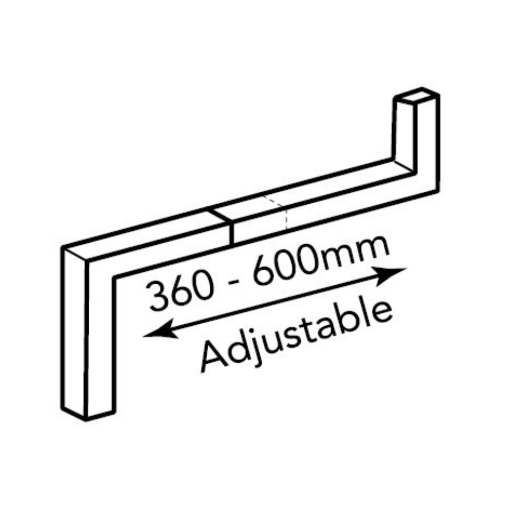 Rectangular Downpipe Offset 100mm X 50mm Colorbond Colours - Adjustable