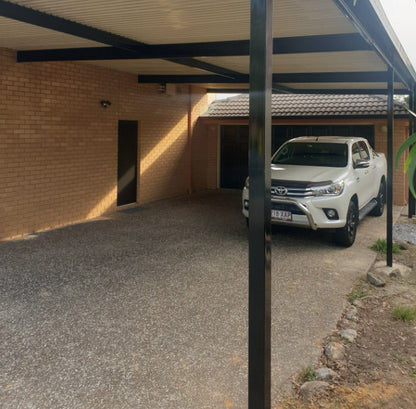 Steel Carport Post 75mm X 75mm Notched 150mm Colorbond & Galvanised